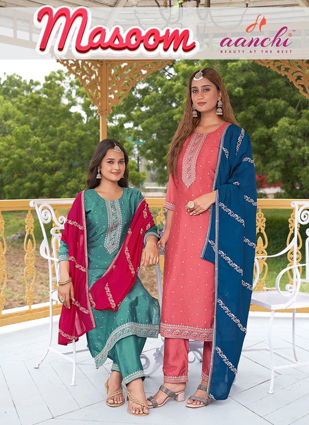 Masoom By Aanchi Rapido Silk Kurti With Bottom Dupatta Wholesale Online